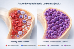 lymphoblast cells in bone marrow